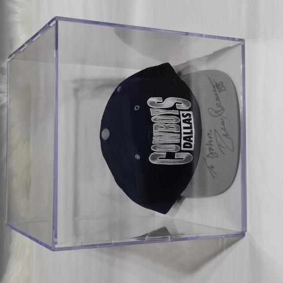 Authentic Drew Pearson Signed Dallas Cowboys Navy/Gray Snap Back Cap - Picture 11 of 11